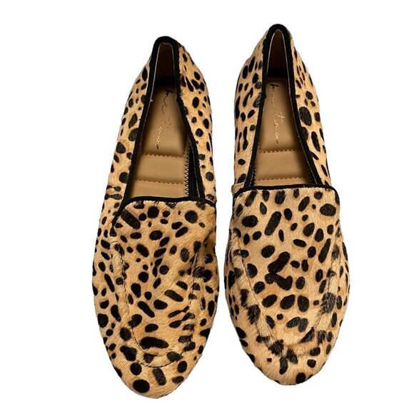 Me Too Aterra Leopard Cheetah Calf Hair Loafers - Picture 1 of 6